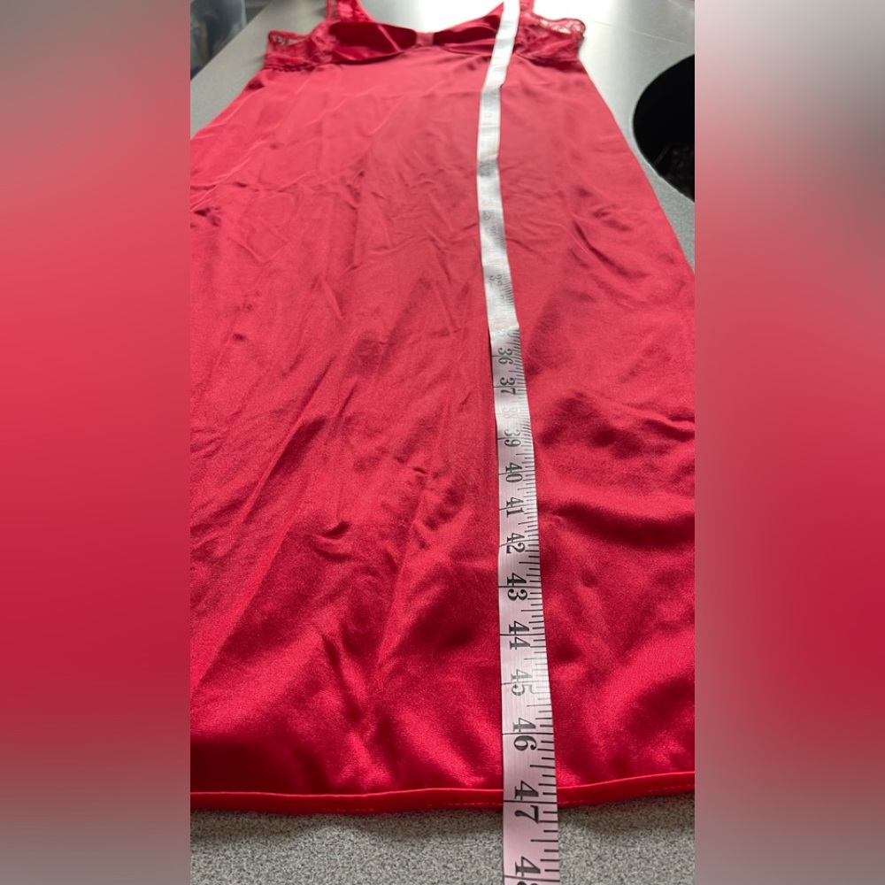 Vintage Bright Red Long Nightgown - Picture 12 of 12
